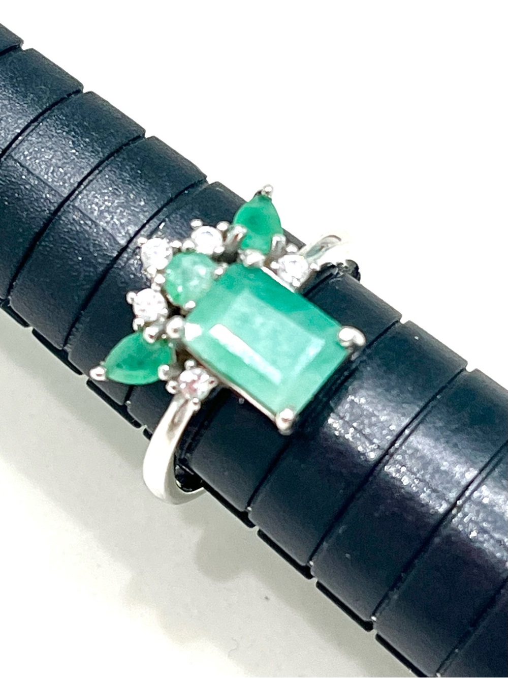 1.5ct Genuine Emerald 14KGP Ring